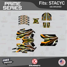 Graphics Kit for STACYC 16E Brushed Electric Bike Prime-orange