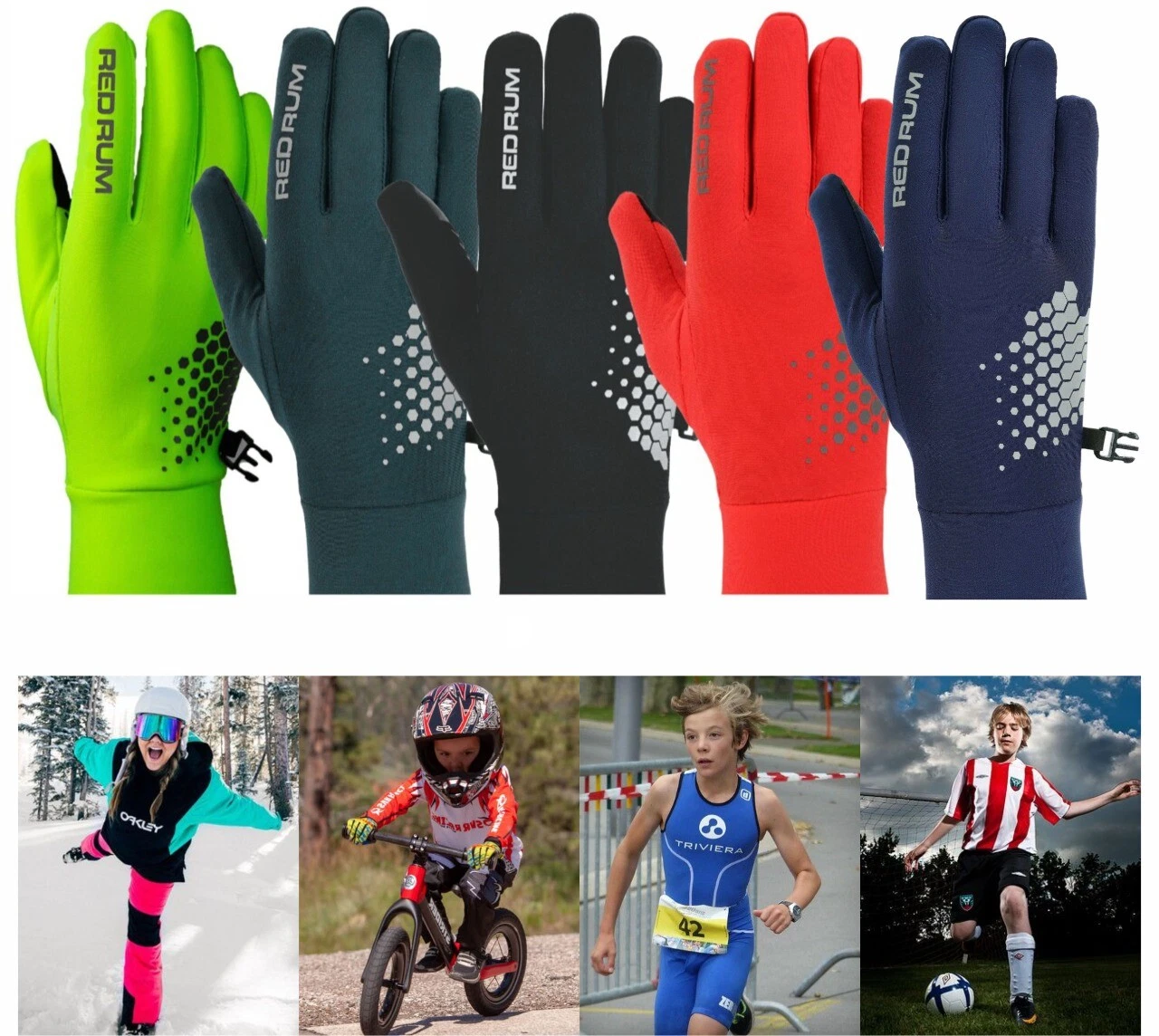 REDRUM Football Field player Warm gloves for Boys Girls Kids Thermal Gripper
Opens in a new window o
