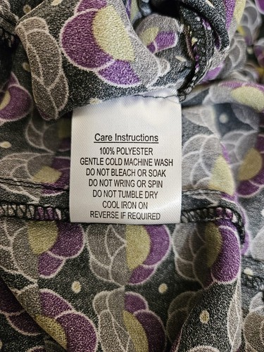 Dangerfield Skirt Size 6 Midi Geometric Black Purple and Green Flared Pockets - Picture 6 of 7