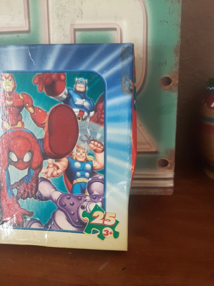 Lote de 2 rompecabezas Marvel Avengers Spiderman & Friends sellados de fábrica 25 piezas 2007 Foto 3 de 4