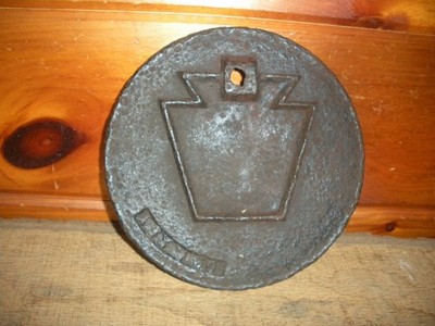 Vintage Cast Iron PA. Keystone Railroad Plaque / Early RR Plaque / 3 lb. 11 oz.