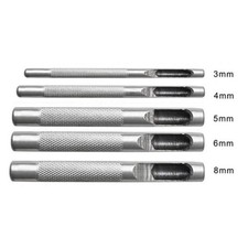 Leather Hole Punch Set 5pcs Steel Hollow Drilling Puncher Kit 3 to 8mm