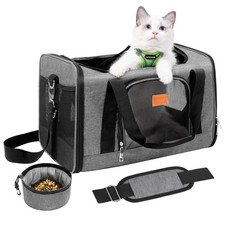 Cat Carrier,Portable Pet Carrier Bag for Cats and Small Dogs,Foldable Soft-Si