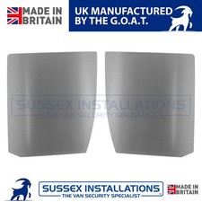Van Security Shield Set For Fiat Doblo 2022-On Twin Side Doors Brushed