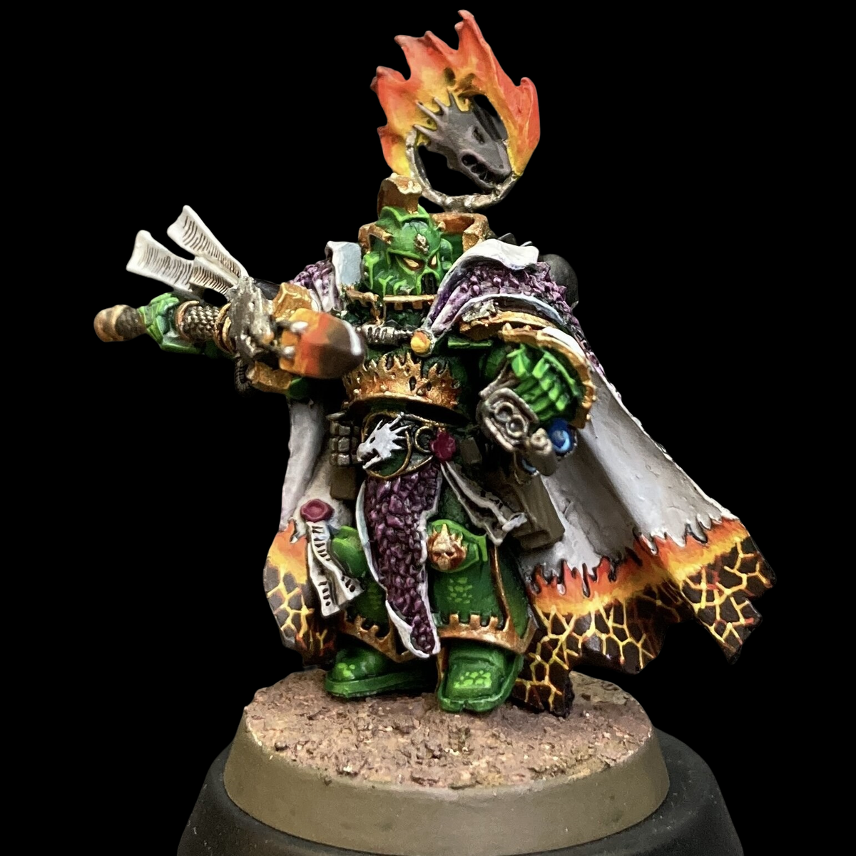 Warhammer 40K Salamanders Captain Vulkan He