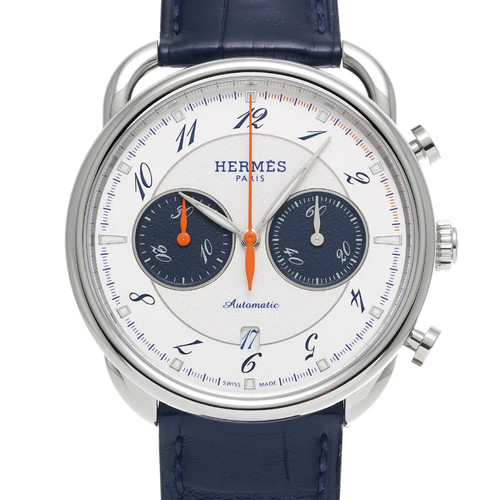 Hermes Arceau W404112WW00 ( AR15.910) 42mm Silver / Blue #WW2401