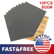 10x Premium Sandpaper 9" x 11" Sanding Sheet Wet Dry 800 Grit Silicon Carbide