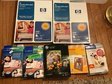 Lot of Photo Printer Paper HP Everyday Glossy Semi Kodak Printworks 8.5x11” Etc.
