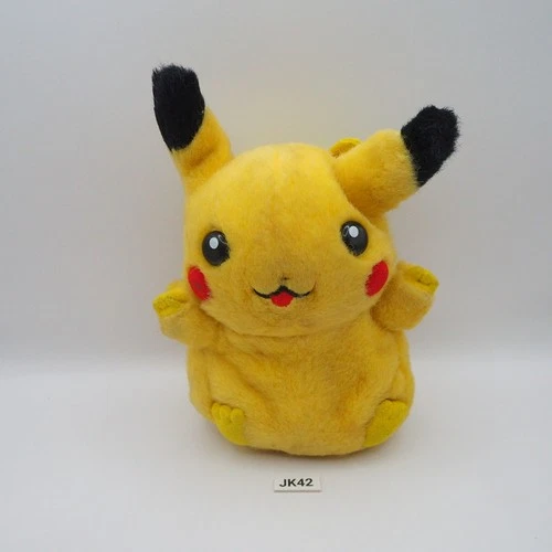 JK42 JUNK Pikachu Pokemon Tomy NOTWORKING Fuzzy Plush 7" Toy Doll Japan - product listing photo