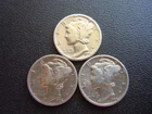 1944 D Mercury Dime Coin - 3 Coins #7