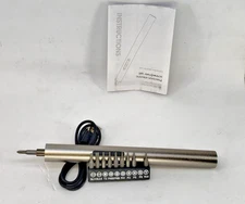 Precision Electric Screwdriver Set USB Rechargeable Silver 12 Bits Pen Tool