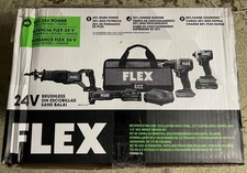 Flex FXM404-2A Combo Kit Impact, Recip Saw, Drill Driver Multi-tool 2 Batteries