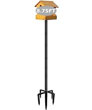  105 Inch Bird Feeder Pole Kit, Heavy Duty Bird House Pole Insert Ground 1pack