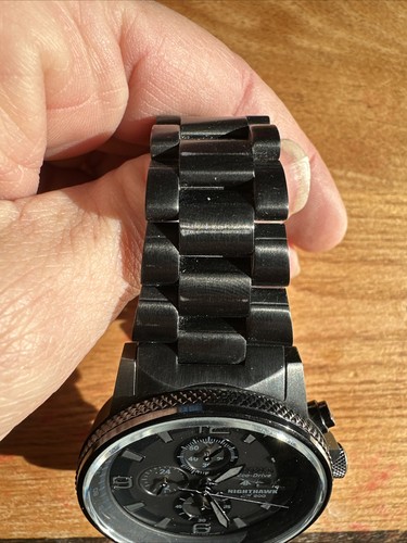 Citizen Eco-Drive Men's Nighthawk Chronograph Watch Black WR 200 With Box - Picture 9 of 17