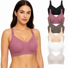 3 Anti-Sagging Full Coverage Wireless Bras Supportive Bra Push Up Jelly Bralette