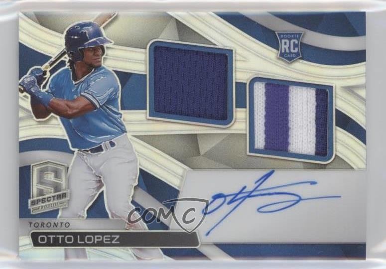 Otto Lopez #RDJA-OL 2022 Panini Chronicles Baseball Spectra Rookie Dual Jersey Autographs