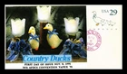 US COVER COUNTRY DUCKS POSTAL STATIONERY FDC PASTED ON CACHET AFDCS CONVENTION