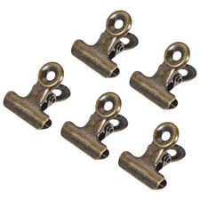 Metal Hinge Clip 22mm Small Binder Clamps Bronze 30pcs