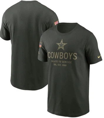 Dallas Cowboys Nike 2025 Salute to Service Sideline Primary Edge Dri-FIT T-Shirt