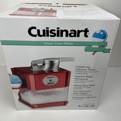 #ad Cuisinart Snow Cone Maker SCM 10P1 New Simple and Easy $56.00