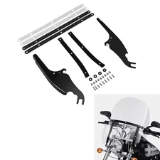 Windshield Bracket Mount Kit Fit For Harley Softail FLS FLST FLSTC FLSTF 00-17