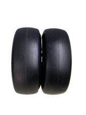 2 New 11x4.00-5 Flat-Free Smooth Tires for Zero Turn Lawn Mower, Hub3-5 Bore5/8"
