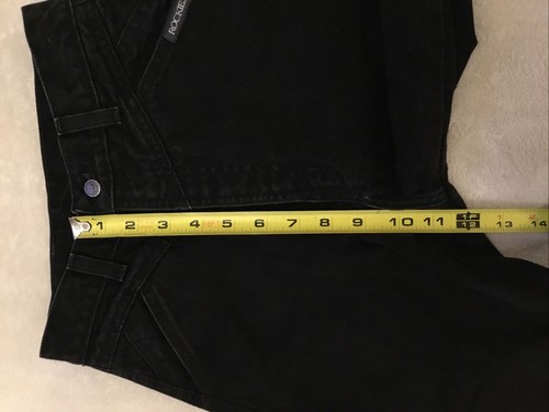Vintage Genuine Rockies Brand Jeans Girls 14 Slim High Waist 100% Cotton Black - Picture 11 of 14