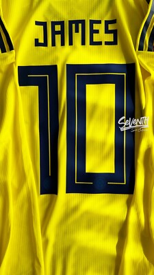 COLOMBIA 2018 HOME MATCH SHIRT LONG SLEEVE JAMES RODRIGUEZ PLAYER