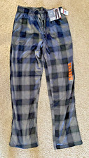 MEN'S BERKLEY JENSEN FLEECE PAJAMA PANTS GRAY BLACK PLAID SIZE SMALL NWT