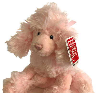 Plush Gund Pink Poodle Dog Perlina Junior Most Huggable Fluffy Puppy Stuffed Toy