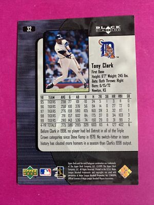 🐶 2000 Upper Deck Black Diamond Tony Clark Detroit Tigers #32 | eBay