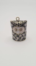 China, Cloisonne, Deko,Anh&auml;nger, Kettenanh&auml;nger Eule AA-26-3 3*2*1,5cm