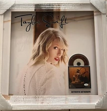 Taylor Swift Signed 3D 25x25 Framed CD Authentic Autographed Lightup Shadow Box