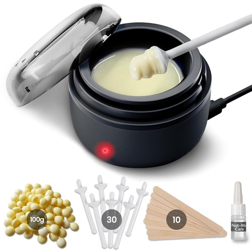 USB Nose Hair Removal Kit 100g Wax 40 Applicators Painless Waxing Men Women