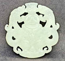 Jade Hetian Antik Buddha Anhänger Guan Gong China Handwerk