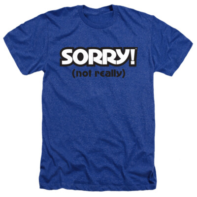 HASBRO SORRY NOT SORRY Licensed Adult Men's Heather Tee Shirt SM-3XL