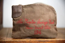 Vintage Canvas Bank Money Bag pouch Peoples Savings Bank Van Wert Ohio lock