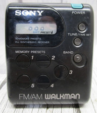 Sony Walkman SRF-M33 Portable AM/FM Radio Walkman w/ Belt Clip Tested Works