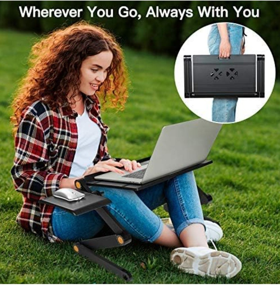 HUANUO Aluminum Laptop Stand, Laptop Riser with Phone Holder, New ...