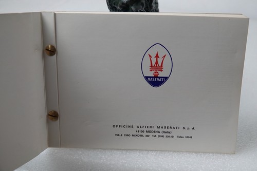 LIBRI AUTO ANTICHI MANUALI MASERATI KHAMSIN AM 120 PROPRIETARI 1974 - Foto 3 di 7