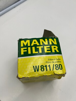 MANN FILTER W811/80 OIL FILTER Spin-On Oil Filter fits Hyundai Black