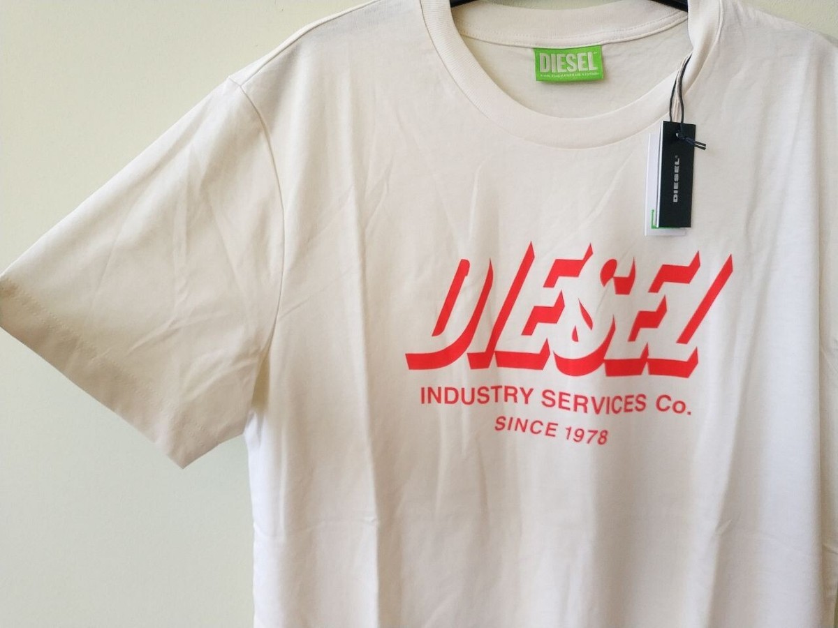 Diesel T-Diegos-A5 A01849-0GRAM Men's Cotton T-Shirt L | eBay