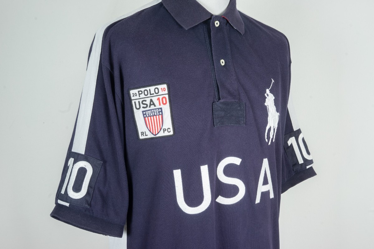 トップス POLO RALPH LAUREN US/S Men's Polo Ralph Lauren USA Team NO10 Navy T-Shirt Size XL