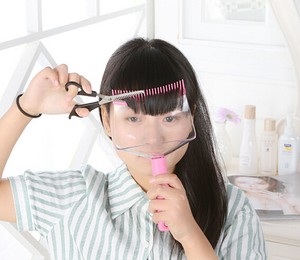 Front Bangs Trimmer Supporter Hair Fringe Cut Off Storage Box