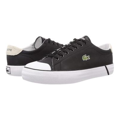LACOSTE MENS GRIPSHOT 120 TRAINERS BLACK SHOES CASUAL SNEAKERS SMART PUMPS  UK