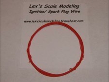Ignition Spark Plug Wire in Red 1/24  1/25 Models 3FT