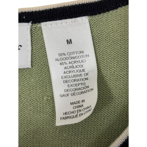 Alfred Dunner Womens Sweater Size M Green Knit Cardigan Studded Open Front - Picture 3 of 8