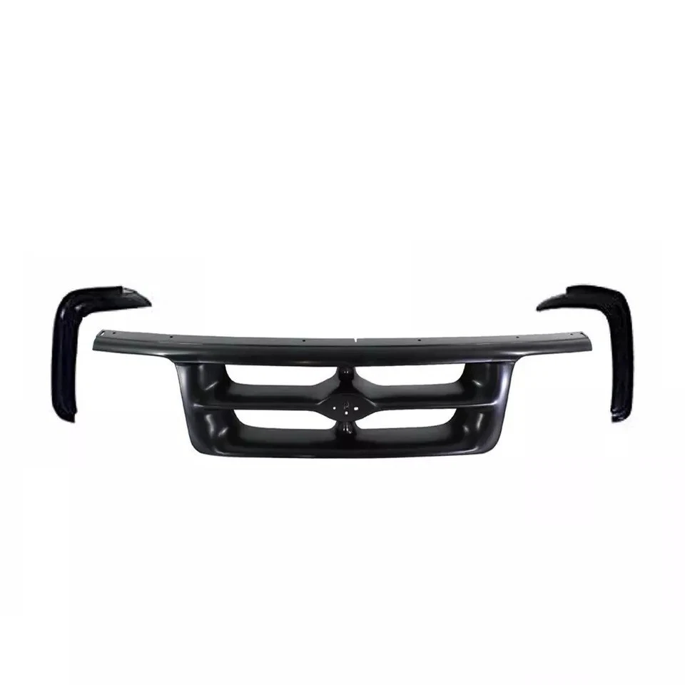 Fits 1995-1997 Ford Ranger Black Grille + Molding + Headlight Kit + Header Panel - Image 2 of 4