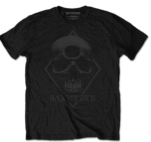Black Veil Brides Unisex T-shirt: 3RD EYE Skull Official Merch NEW Size Large prezzo ebay