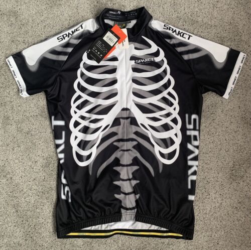 NWT SPAKCT XXL Mens Cycling Jersey Skeleton Polyester Bicycle Bike Summer Spring